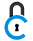 Blue and black lock icon